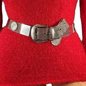 BELT SILVER TONE MESH & QUEEN COIN STREETWEAR BELT